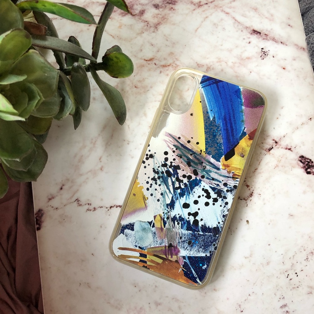 Casetify paint splatter glitter iPhone X case 🌈